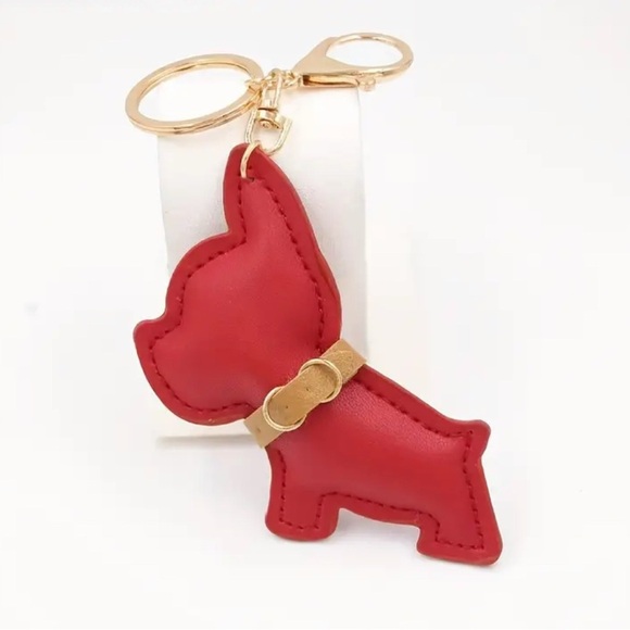 Accessories - NEW Frenchie Keychain with Gold Accents